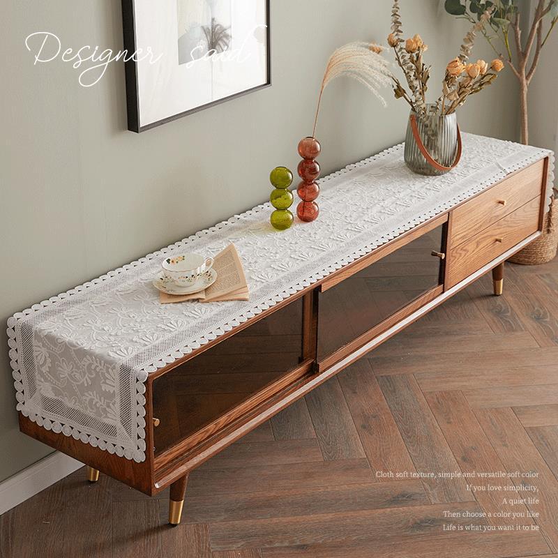 White Lace Luxury Embroider Ta - Home Office News 评论和价格