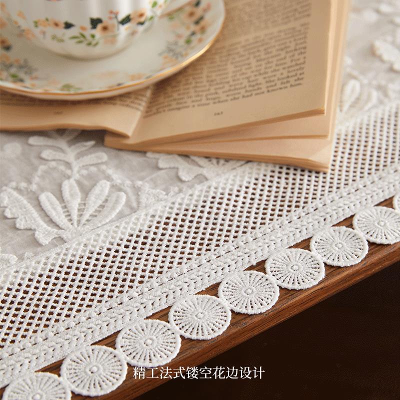 White Lace Luxury Embroider Ta - Home Office News 评论和价格