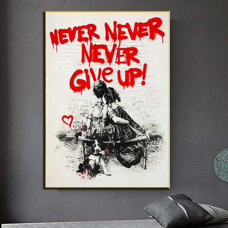 Banksy Graffiti Wall Art, Neve - Home Office Room Inspiration 评论和价格