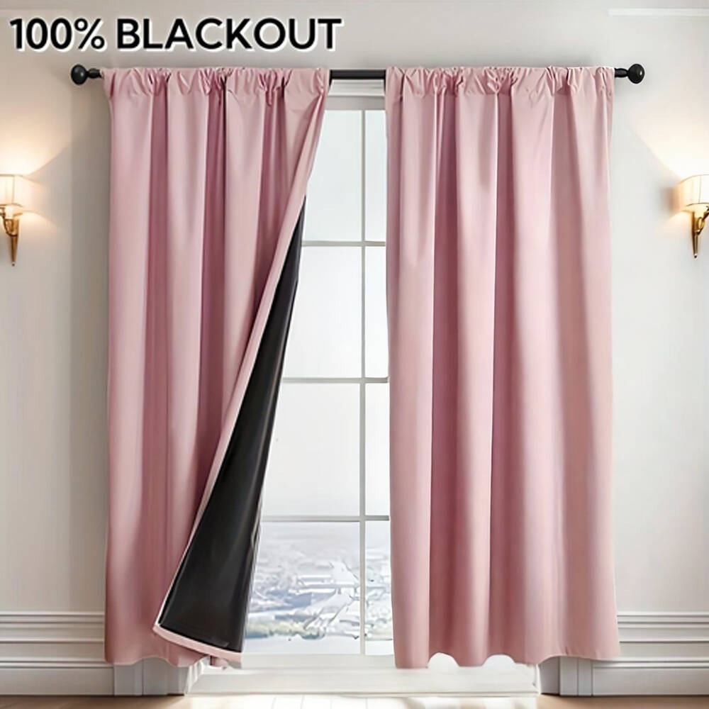 1pc 100% Blackout Curtain with - Home Office Setup Ideas 评论和价格