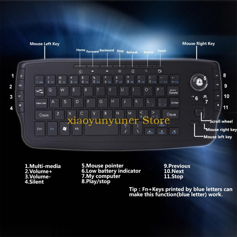 Trackball Wireless 2.4G Keyboa - English Home Office 评论和价格