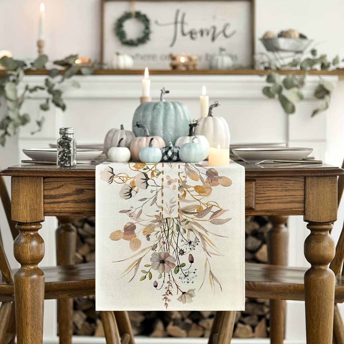 1pc Autumn Harvest Table Runne - Home Office News 评论和价格