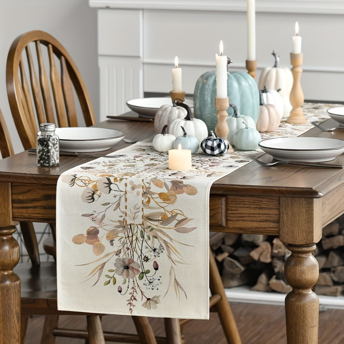 1pc Autumn Harvest Table Runne - Home Office News 评论和价格