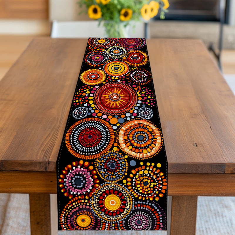Mandala Dot Art Table Runner S - Home Office News 评论和价格