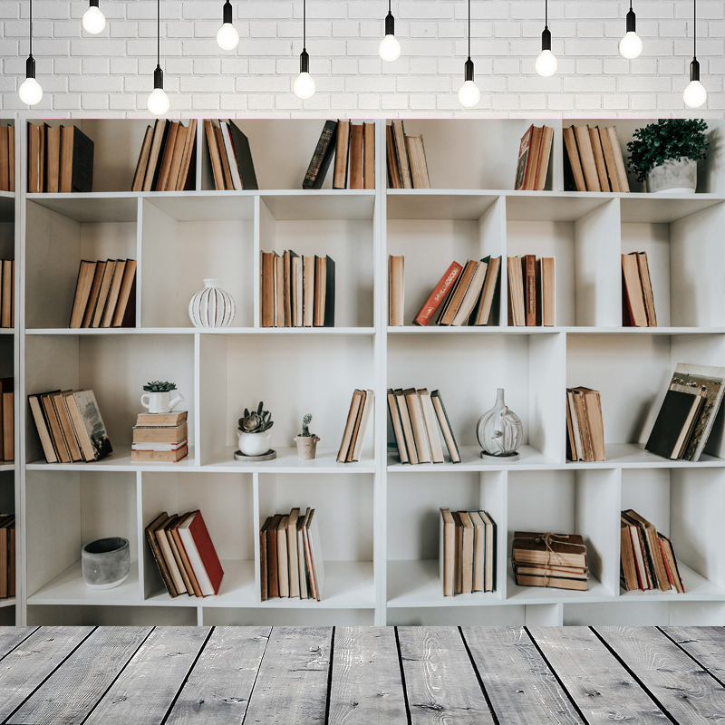 White Bookshelf Photography Ba - Home Office Zoom Background Free 评论和价格