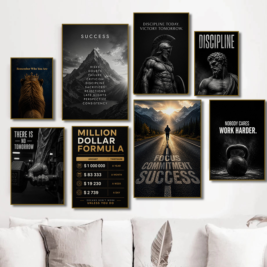 Modern Fitness Success Motivat - Home Office Room Inspiration 评论和价格