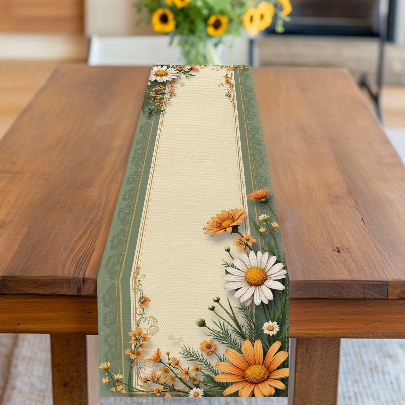 1pc Daisy Sunflower Table Runn - Home Office News 评论和价格