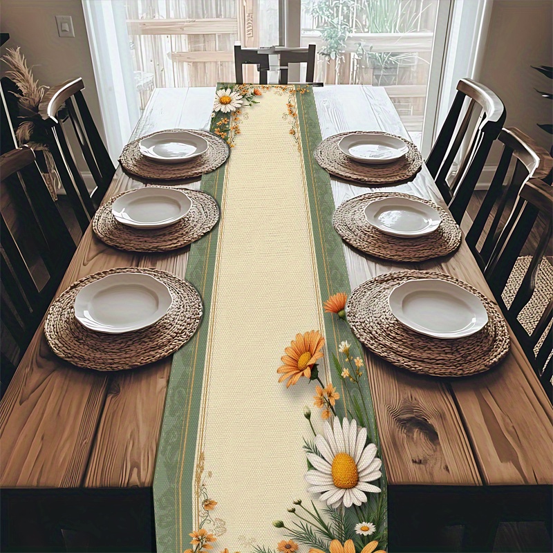 1pc Daisy Sunflower Table Runn - Home Office News 评论和价格