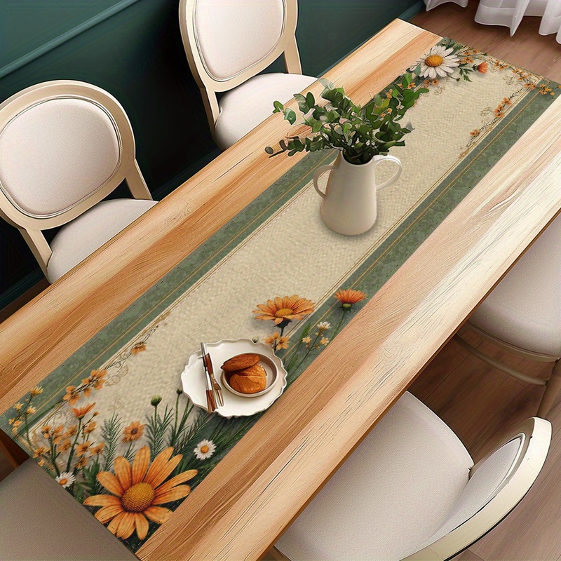 1pc Daisy Sunflower Table Runn - Home Office News 评论和价格