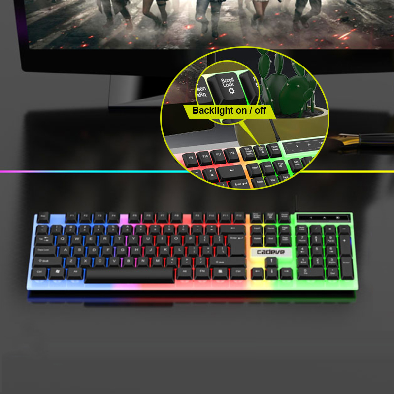 USB Wired 104 Keys Full Size M - English Home Office 评论和价格