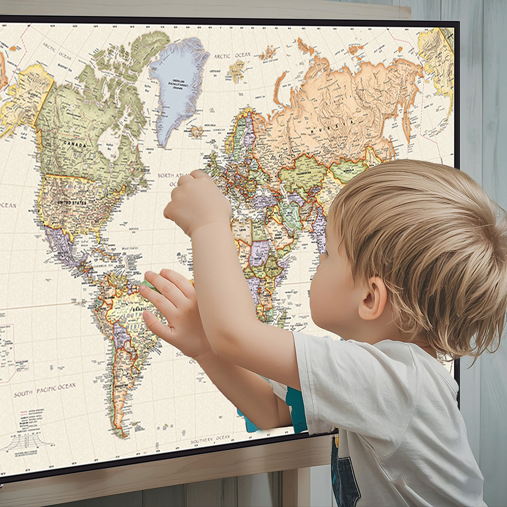 Vintage Hanging Poster World M - English Home Office 评论和价格