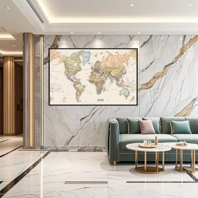 Vintage Hanging Poster World M - English Home Office 评论和价格